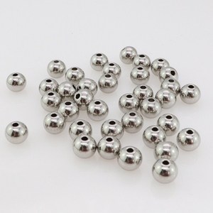 Cuentas lisas de acero inoxidable de 8mm para fabricación de joyas, cuentas sueltas de Metal redondas para pulsera - Product Image 5