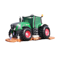 Château gonflable et structure de saut gonflable sur mesure en forme de tracteur pour enfants, idéal pour la location commerciale lors de fêtes