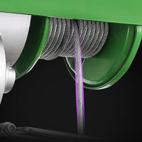 Mini polipasto de cuerda de alambre eléctrico, grúa inalámbrica con control remoto, 2 unidades