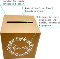 Boîte à dragées de mariage en papier kraft biodégradable gaufré pour décoration de fête et centre de table