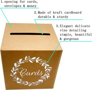 <strong>Wedding</strong> Favors <strong>Post</strong> <strong>Box</strong> Cardboard <strong>Wedding</strong> Party <strong>Box</strong> Kraft Card <strong>Box</strong> for Party Decor Table Centerpiece - Product Image 3