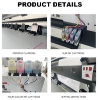 Impresora de Sublimación de Tela de Gran Formato de Alta Resolución de 1.6m/1.8m, Máquina de Transferencia de Calor con Nuevo Cabezal de Impresión I3200