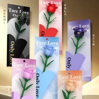 Bloques de Construcción de Rosas, Ladrillos de Flores Hechos a Mano, Kit de Modelo de Rosa Individual, 44 Piezas, Mini Partículas, Juguete de Flor Eterna, Venta al por Mayor OEM/ODM