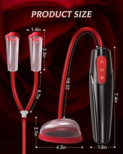 BDSM-Spielzeug-Set mit Nippelsauger, elektrische Vakuum-Vagina-Sexpumpe mit 3 Saugstufen und 7 Modi, Klitorissauger für das weibliche Vergnügen - Product Image 6