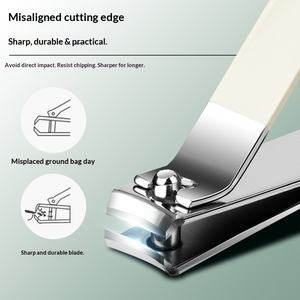 Kit Pemotong Kuku Anti-Cipratan Baja Tahan Karat dengan Bilah Melengkung Portabel 2-Potong Set Manikur Hadiah untuk Wanita dengan Kotak Hadiah - Product Image 2