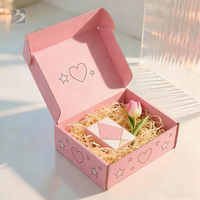 Boîte d'expédition en carton ondulé personnalisée avec logo de marque imprimé or rose pour cosmétiques, vêtements, bijoux, emballages cadeaux, lunettes de soleil