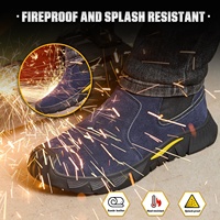 Bottes de travail unisexes imperméables à embout d'acier YL-25168 pour la construction - Chaussures de sécurité légères, antidérapantes et anti-perforation (ODM/OEM)