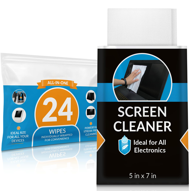 Custom Individually Wrapped Pre-Moistened Phone Screen Cleaner Wet Wipes for Electronics