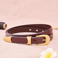Nouveau produit 2026 Ceinture pour femme en cuir pleine fleur de vachette italienne, mode et décontractée, avec boucle ardillon