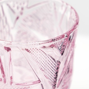 Verre à pied en verre gaufré vintage, pressé à la machine, coloré, pour mariage et hôtel, verres à eau et à champagne sculptés - Product Image 6