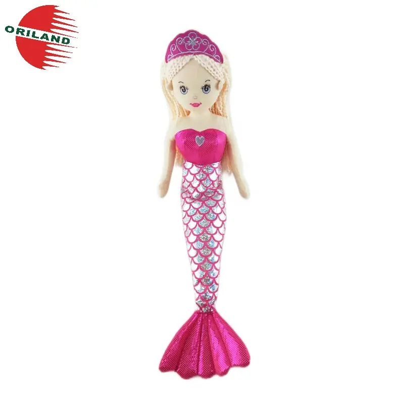 Hot new pretty princess mermaid dolls stuffed toy soft rag doll girls cloth dolls