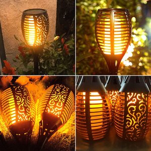 Luz de llama Solar para exteriores, lámpara de inundación de paisaje, luz de inducción LED enchufable para jardín - Product Image 6