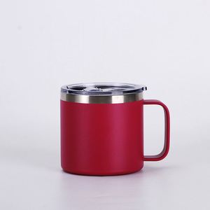 Tasse isotherme portable à double paroi en acier inoxydable 304 avec couvercle en plastique, pour bureau, homme, avec poignée - Product Image 2