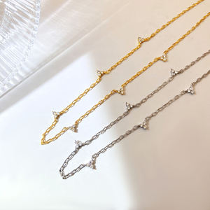 Collar de Cadena Simple Chapado en Oro de 18K, Joyería Minimalista Moderna Personalizada al por Mayor para Mujer - Product Image 4