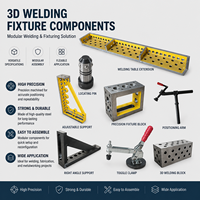 Plateforme de soudage flexible 3D, table de soudage tridimensionnelle en fonte avec accessoires de fixation pour le soudage des métaux