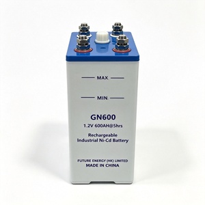 Batterie rechargeable alcaline nickel-cadmium (NiCD) GN600 1,2 V 600 Ah KPL600 KL600P à décharge faible, norme IEC60623, pour alimentation de secours - Product Image 2
