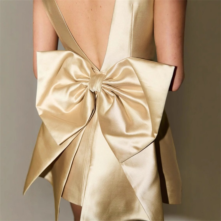 slim fit dress slacks Lebby Dress in Satin Rose Gold