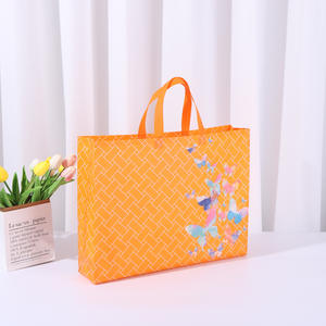 Bolsas no tejidas con forma de limón Lulu de alta calidad ODM OEM al por mayor, respetuosas con el medio ambiente, color azul, serigrafía, compras no tejidas - Product Image 5