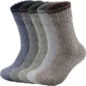 Wholesale Custom Hiking Outdoor Sports <b>Sock</b> Thermal <b>Winter</b> Warm Thick Cozy Crew Knitted Nylon/Cotton for Men - Product Image 2