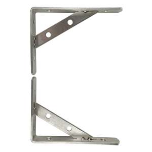 Soportes de Pared de Acero Inoxidable, Resistentes, en Ángulo de 90 Grados, 2 Piezas, Plateados - Product Image 4