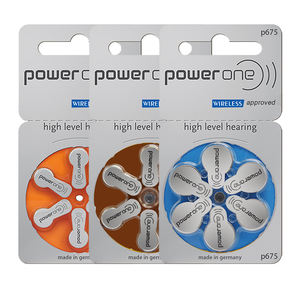 Pile pour appareil auditif Allemagne Power One Zinc Air Button Pile P10 13 312 <span class=keywords><strong>Implant</strong></span> cochléaire Plus Size Mercury Free Germany Power <span class=keywords><strong>Hearing</strong></span> - Product Image 3