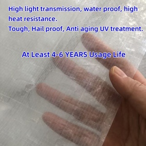 Film plastique tissé <span class=keywords><strong>pour</strong></span> <span class=keywords><strong>serre</strong></span>, film plastique HDPE renforcé transparent anti-UV, film plastique <span class=keywords><strong>pour</strong></span> <span class=keywords><strong>serre</strong></span>, protection contre le vent <span class=keywords><strong>pour</strong></span> le bas et les côtés de la <span class=keywords><strong>serre</strong></span> - Product Image 4