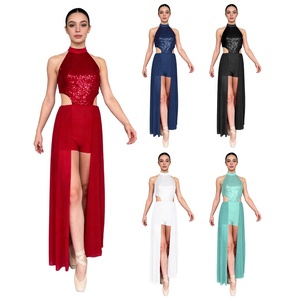 Vestido de Danza Lírica para Mujer, Traje de Danza de Adoración, Ropa de Danza para Danza Latina Moderna, Actuaciones de Baile de Graduación, Disfraces de Danza Latina - Product Image 1
