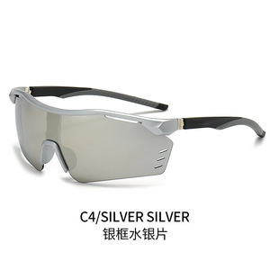 Lunettes de sport pour cyclisme, miroir polarisé UV400, résistant au vent, monture noire et bleue - Product Image 5