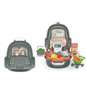 Juego de 36 Piezas de Juguete de Supermercado para Jugar al Puesto de Caja, Juego de Roles de Cajero con Cesta de Compras, Regalo Educativo para Niños - Product Image 1
