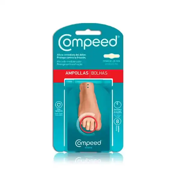 Compeed 8 Units Plastic Plasters for Blisters on Toes