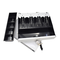 El más barato blanco 330 tamaño 4 Clip 5 rejilla ajustable Metal Pos sistema cajón de efectivo