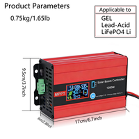 Contrôleur de charge solaire MPPT Wenying WY-600W 600W/1200W pour véhicules électriques 48V/60V/72V Gel Plomb-acide/Lithium/LiFePO4