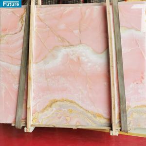Modern Design Natural Light <strong>Pink</strong> Onyx Rose <strong>Pink</strong> <strong>Marble</strong> Slab Polished Backlit Onyx Translucent for Interior Background Wall Panel - Product Image 2