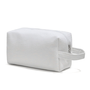 Custom Logo Large Capacity Zipper Waffle Makeup <strong>Bag</strong> <strong>Travel</strong> <strong>Toiletry</strong> Organizer <strong>Women</strong> Waffle Cosmetic <strong>Bag</strong> with Soft Handle - Product Image 1