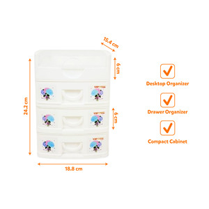 PP <b>Plastic</b> 4-<b>Drawer</b> Compact <b>Storage</b> Cabinet-Eco-Friendly Adjustable Kitchen Organizer with Space-Saving Design - Product Image 4
