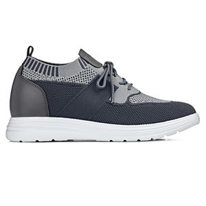 Zapatos informales de material transpirable superior de malla para hombre, zapatos con aumento de altura de 2,8 pulgadas, zapatos elevadores Premium más altos - Product Image 4