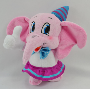 Peluche rosa elefante peluche grigio divertente - Product Image 1
