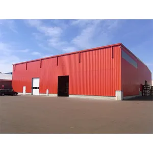 Hangar de stockage de bâtiment de structure en acier préfabriqué