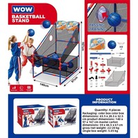 Machine de tir au basket en plastique lumineuse pour un ou deux joueurs, jouet interactif parent-enfant intérieur/extérieur