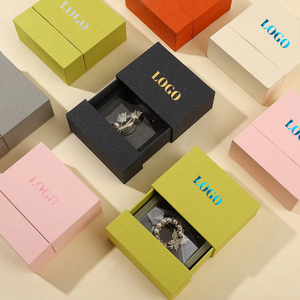 Custom Small Drawer Jewelry Gift Box for Necklaces Luxury Paperboard Packaging with Custom Logo - Product Image 1