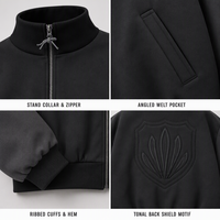 Blouson Bomber Homme AW27 en PU, Style Vintage Streetwear, Fermeture Éclair, Motif Brodé sur le Dos, Doublure Coton, Automne