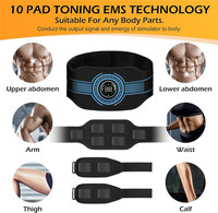 Ceinture de stimulation abdominale rechargeable pour l'entraînement musculaire ultime des abdominaux – Stimulateur ABS pour l'abdomen