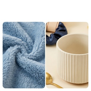 Cozy <b>Blue</b> Serenity Gift Set Velvet <b>Blanket</b> Fuzzy Socks Ceramic Mug Handmade Flower Self Care Kit for Women - Product Image 3