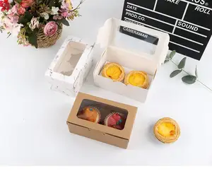 Customizable Size Logo Design Cake Paper Box Oil Resistant Disposable for Dessert Mousse and Hamburger for Candy Industry