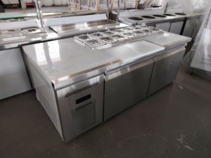 RTK-équipement de réfrigération sous le comptoir réfrigérateur réfrigérateur Pizza Table de préparation congélateur affichage verre couverture salade <span class=keywords><strong>Bar</strong></span> - Product Image 6