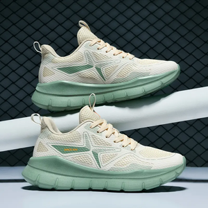 Nouvelles chaussures de course pour hommes 2025 – Respirantes, légères, en maille, avec semelle épaisse, doublure en cuir et lacets – Chaussures décontractées de haute qualité - Product Image 5