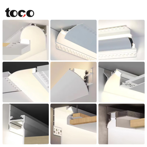 Profilé LED en aluminium double face pour plafond, plinthe et corniche, avec fente réfléchissante pour éclairage indirect de salon - Product Image 5