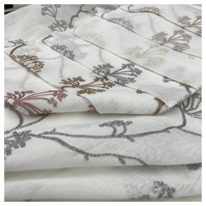 Nouveau Design Voile voilage Rideau Tissu Lin Look Broderie pour Hôtel Salon Polyester <span class=keywords><strong>Doris</strong></span> - Product Image 3