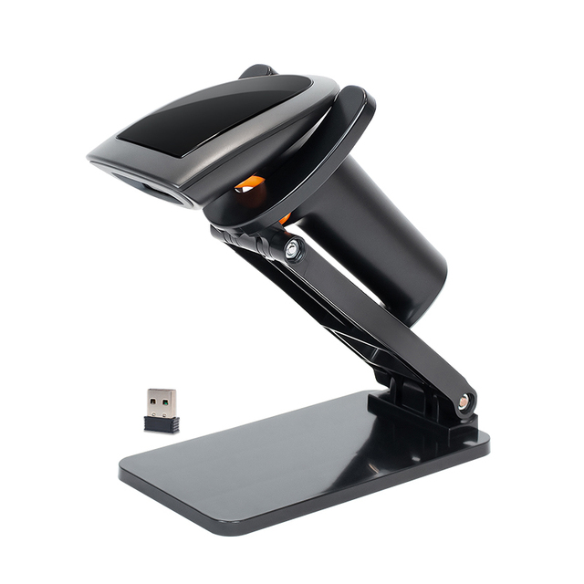 BWHS-25 STD Wireless 2D 1D Barcode Scanner 2.4G Wireless Plug Play New Design High Performance POS Retail with Stand
