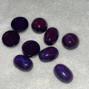 Zafiro Estrella Ovalado Cabujón, Corindón Sintético, Piedra Suelta - Product Image 6